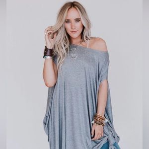 NWT - Three Bird Nest - The Wren Tunic - One Size - Heather Gray